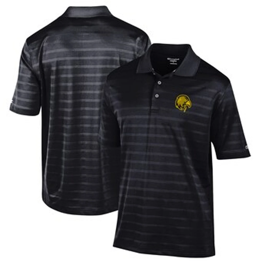 Men's Champion Black Cal State L.A. Golden Eagles Relaxed Fit Textured Solid Polo