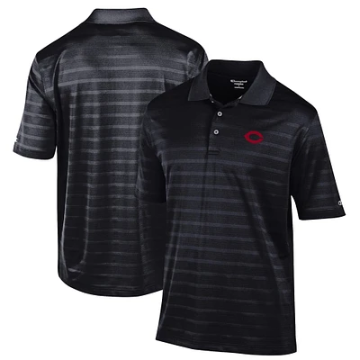 Men's Champion Black UChicago Maroons Relaxed Fit Textured Solid Polo