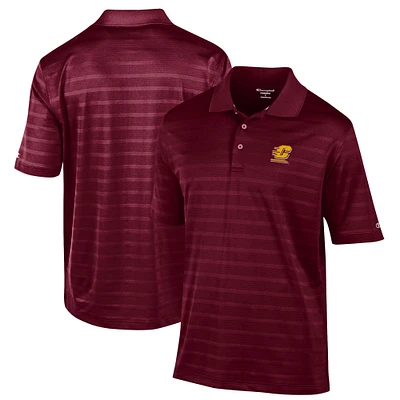 Men's Champion Maroon Central Michigan Chippewas Relaxed Fit Textured Solid Polo
