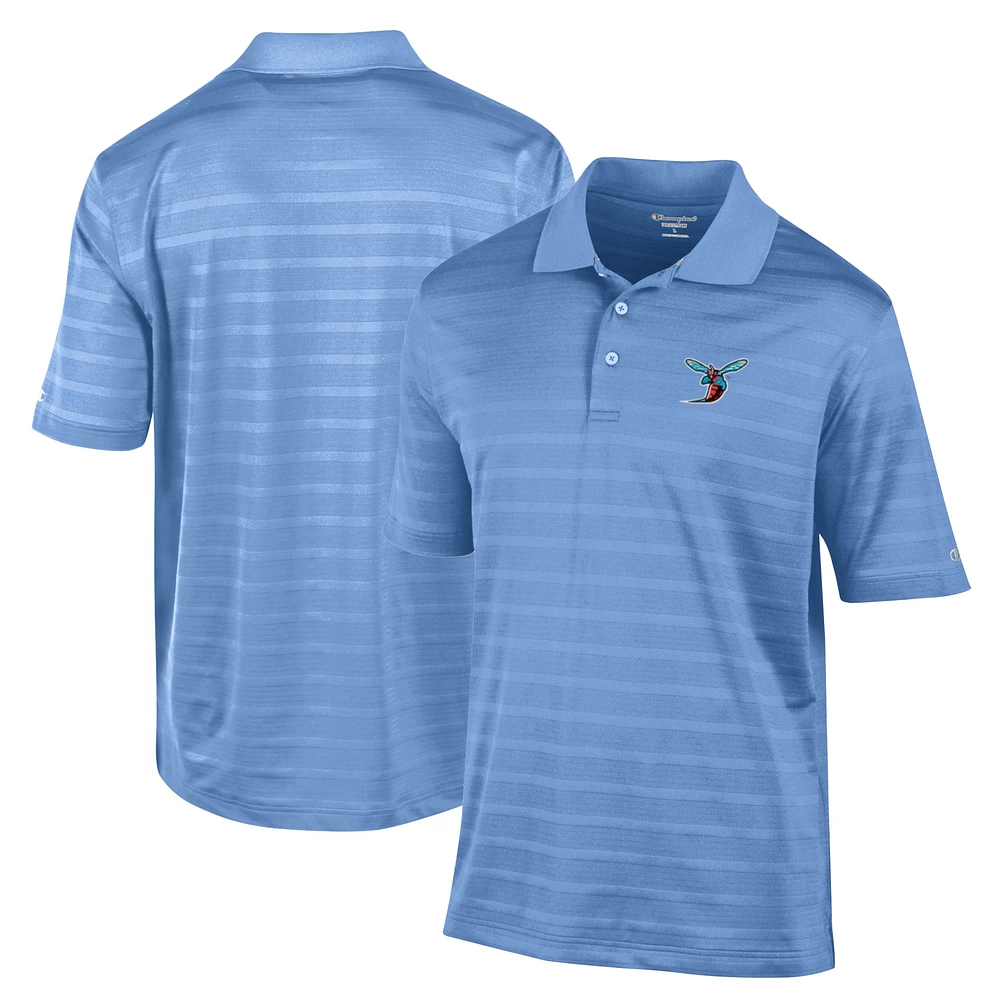 Men's Champion Blue Delaware State Hornets Relaxed Fit Textured Solid Polo