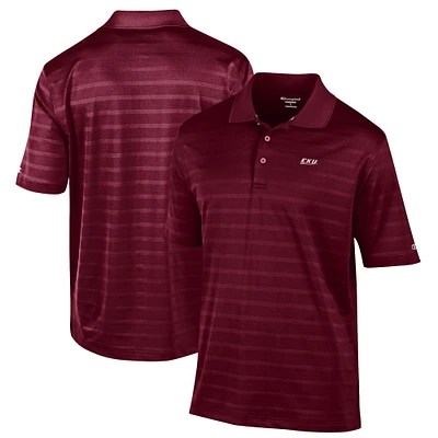 Men's Champion Maroon Eastern Kentucky Colonels Relaxed Fit Textured Solid Polo