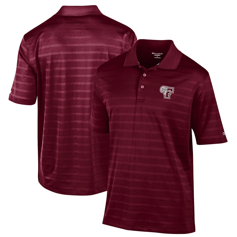 Men's Champion Maroon Fordham Rams Relaxed Fit Textured Solid Polo