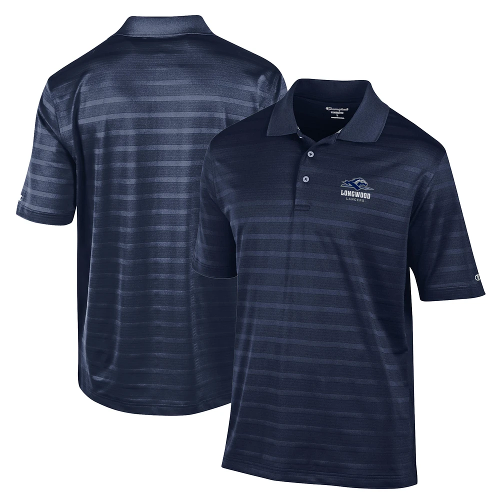 Men's Champion Blue Longwood Lancers Relaxed Fit Textured Solid Polo