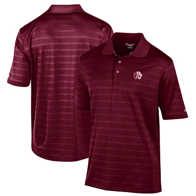 Men's Champion Maroon Trinity Tigers Relaxed Fit Textured Solid Polo