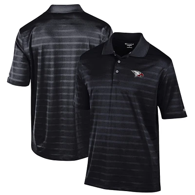 Men's Champion Black North Carolina Central Eagles Relaxed Fit Textured Solid Polo