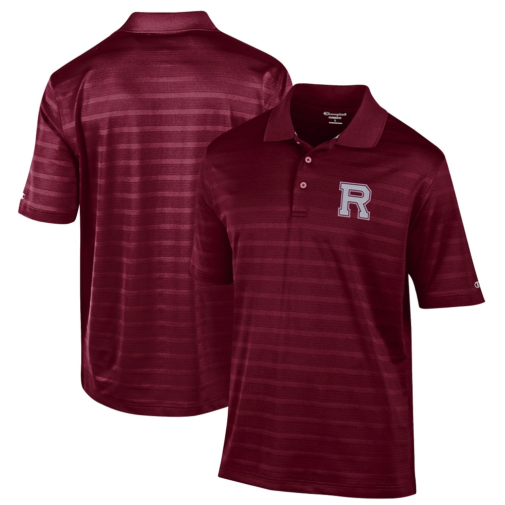 Men's Champion Maroon University of Redlands Bulldogs Relaxed Fit Textured Solid Polo