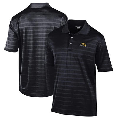 Men's Champion Black Southern Miss Golden Eagles Relaxed Fit Textured Solid Polo