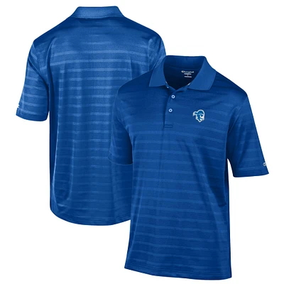 Men's Champion Blue Seton Hall Pirates Relaxed Fit Textured Solid Polo