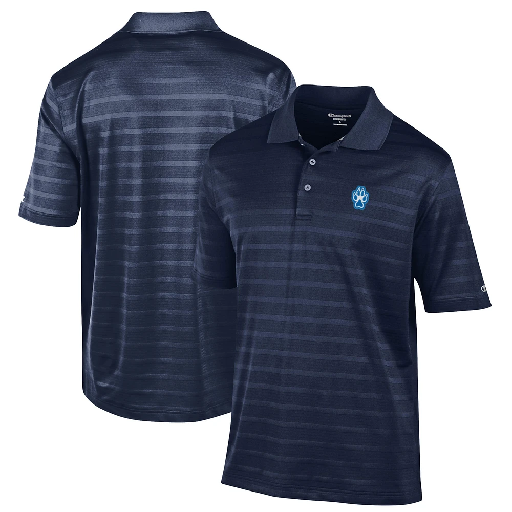 Men's Champion Navy Sonoma State Seawolves Relaxed Fit Textured Solid Polo