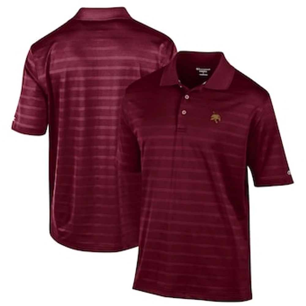 Men's Champion Maroon Texas State Bobcats Relaxed Fit Textured Solid Polo