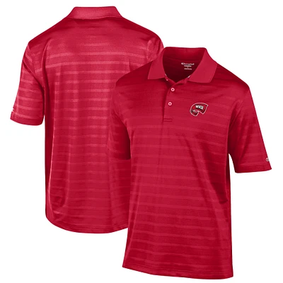Men's Champion Red Western Kentucky Hilltoppers Relaxed Fit Textured Solid Polo