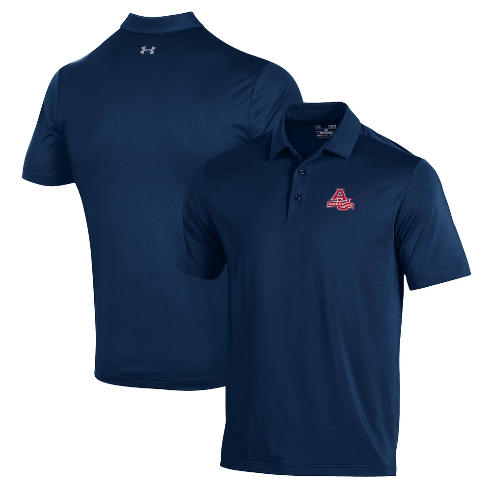 Men's Under Armour Navy American University Eagles Performance Polo