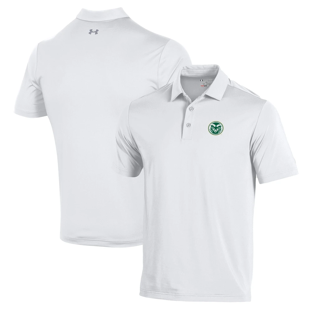 Men's Under Armour White Colorado State Rams Performance Polo