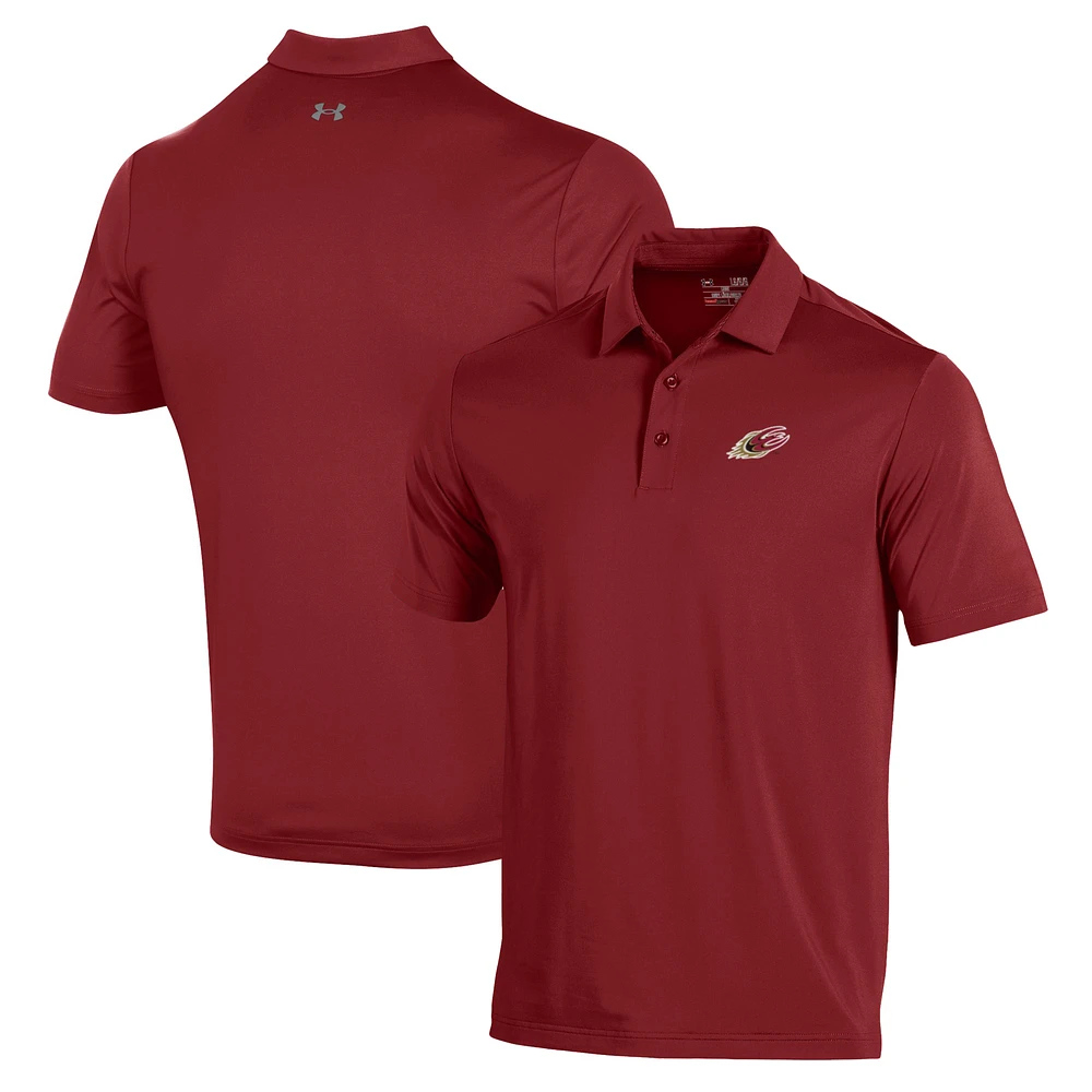 Men's Under Armour Maroon Elon Phoenix Performance Polo