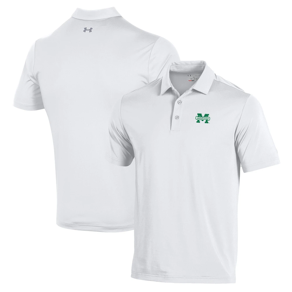 Men's Under Armour White Manhattan Jaspers Performance Polo