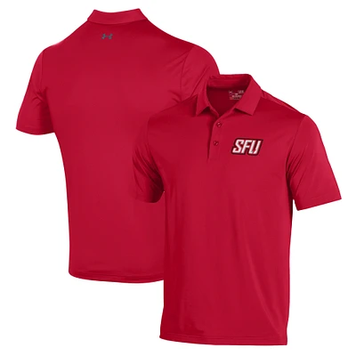 Men's Under Armour Red Saint Francis Flash Performance Polo