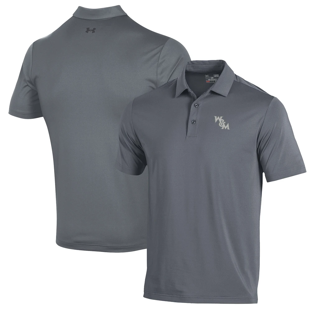 Men's Under Armour Gray William & Mary Tribe Performance Polo