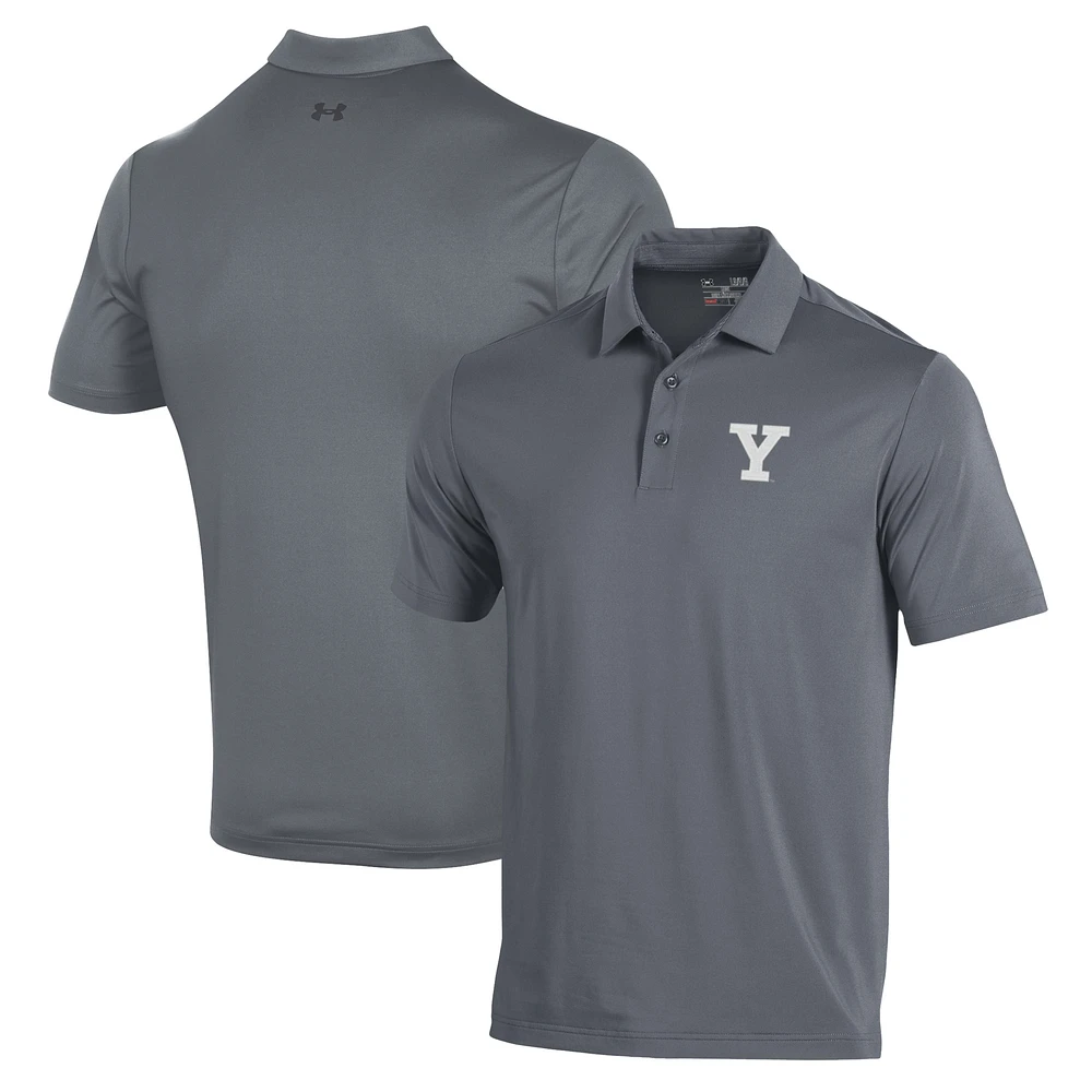 Men's Under Armour Gray Yale Bulldogs Performance Polo