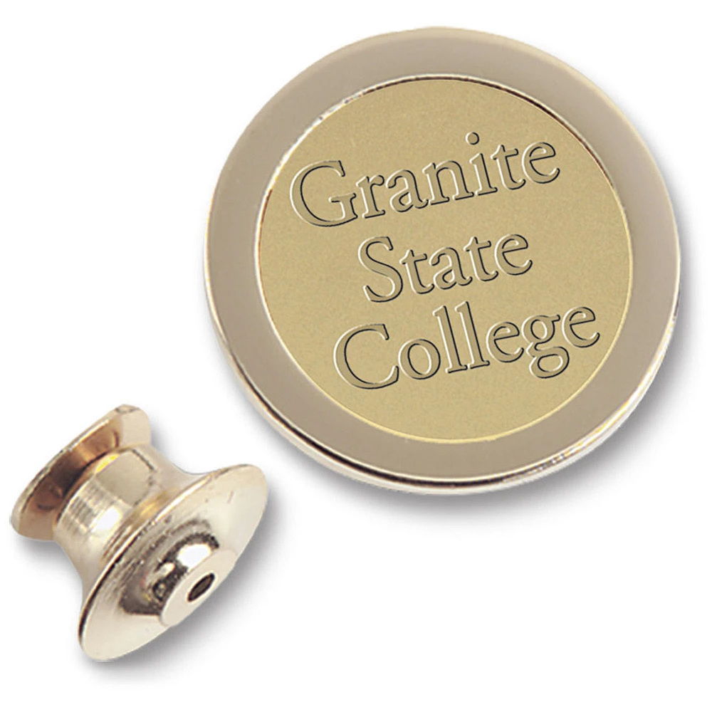 Gold Granite State College Logo Lapel Pin