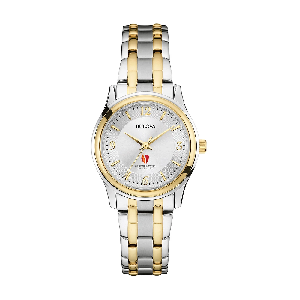 Women's Bulova Silver Gardner-Webb Bulldogs Classic Two-Tone Round Watch