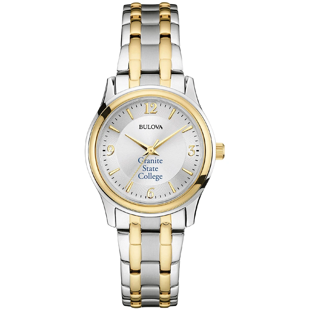 Women's Bulova Silver Granite State College Classic Two-Tone Round Watch