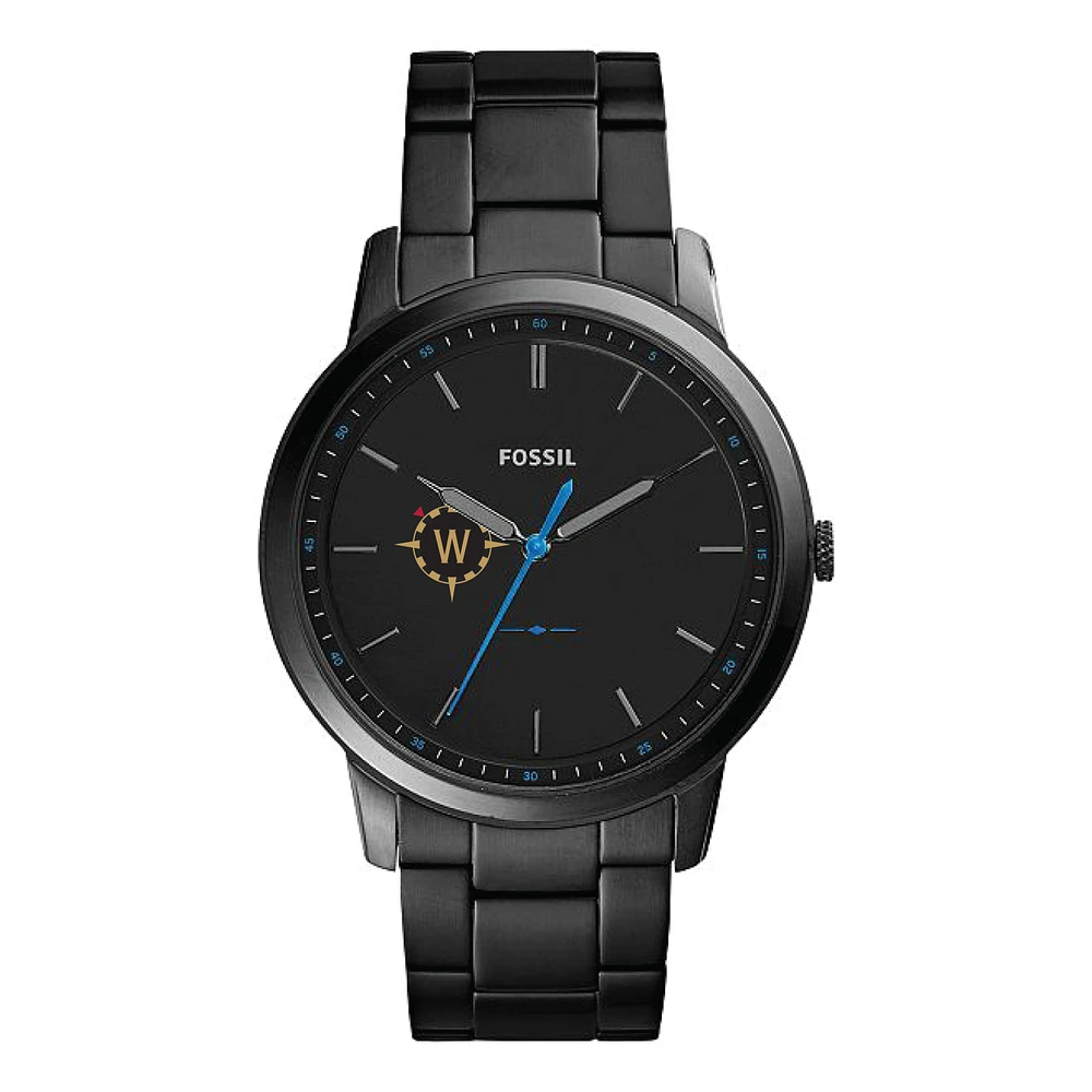 Fossil Black Willamette Bearcats The Minimalist Slim Stainless Steel Watch