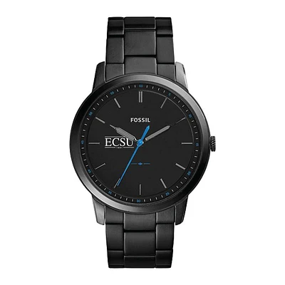 Fossil Black ECSU Vikings The Minimalist Slim Stainless Steel Watch