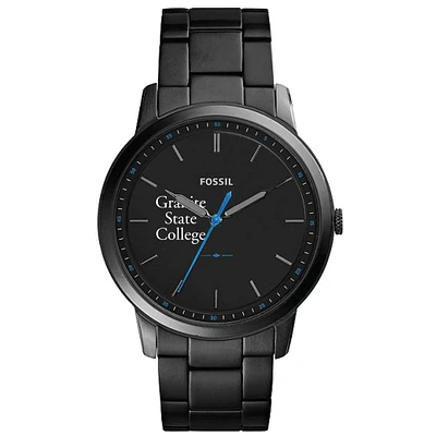 Fossil Black Granite State College The Minimalist Slim Stainless Steel Watch