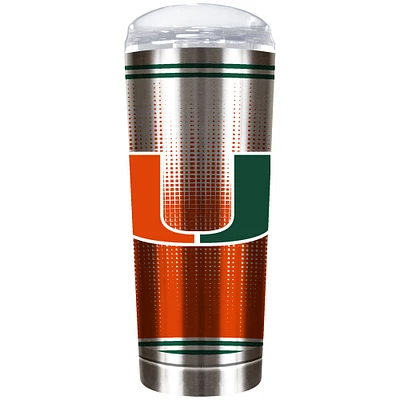 Miami Hurricanes Team Logo 18oz. Personalized Roadie Tumbler