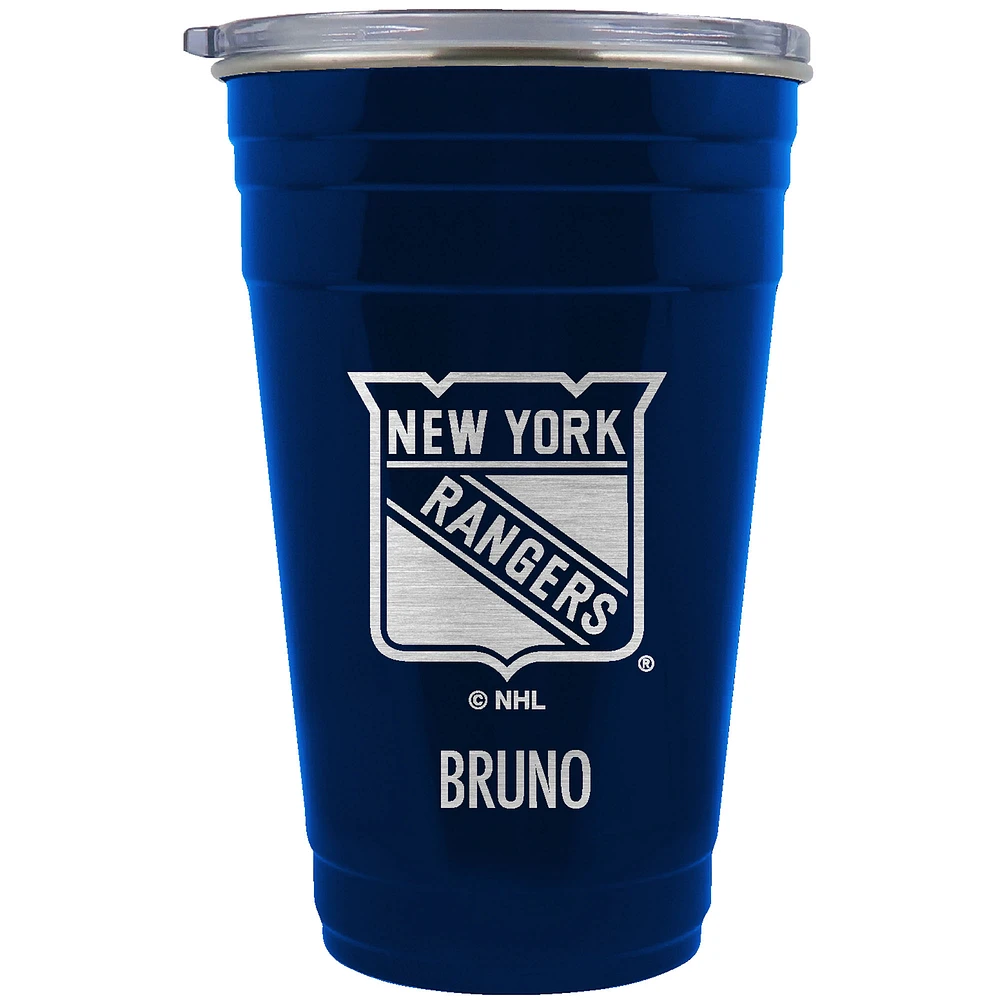 New York Rangers Team Logo 22oz. Personalized Tailgater Travel Tumbler