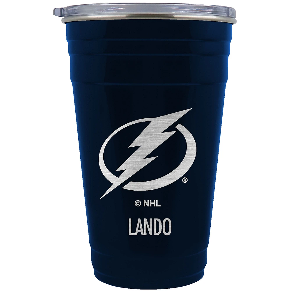 Tampa Bay Lightning Team Logo 22oz. Personalized Tailgater Travel Tumbler