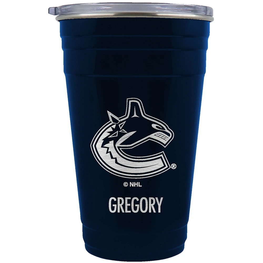 Vancouver Canucks Team Logo 22oz. Personalized Tailgater Travel Tumbler