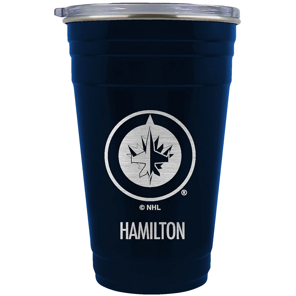 Winnipeg Jets Team Logo 22oz. Personalized Tailgater Travel Tumbler