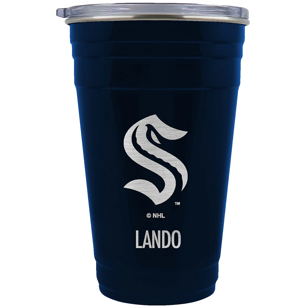 Seattle Kraken Team Logo 22oz. Personalized Tailgater Travel Tumbler