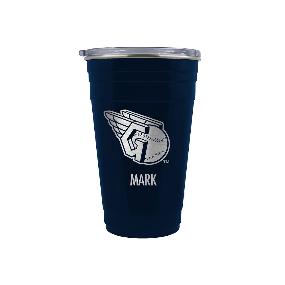 Cleveland Guardians Team Logo 22oz. Personalized Tailgater Travel Tumbler