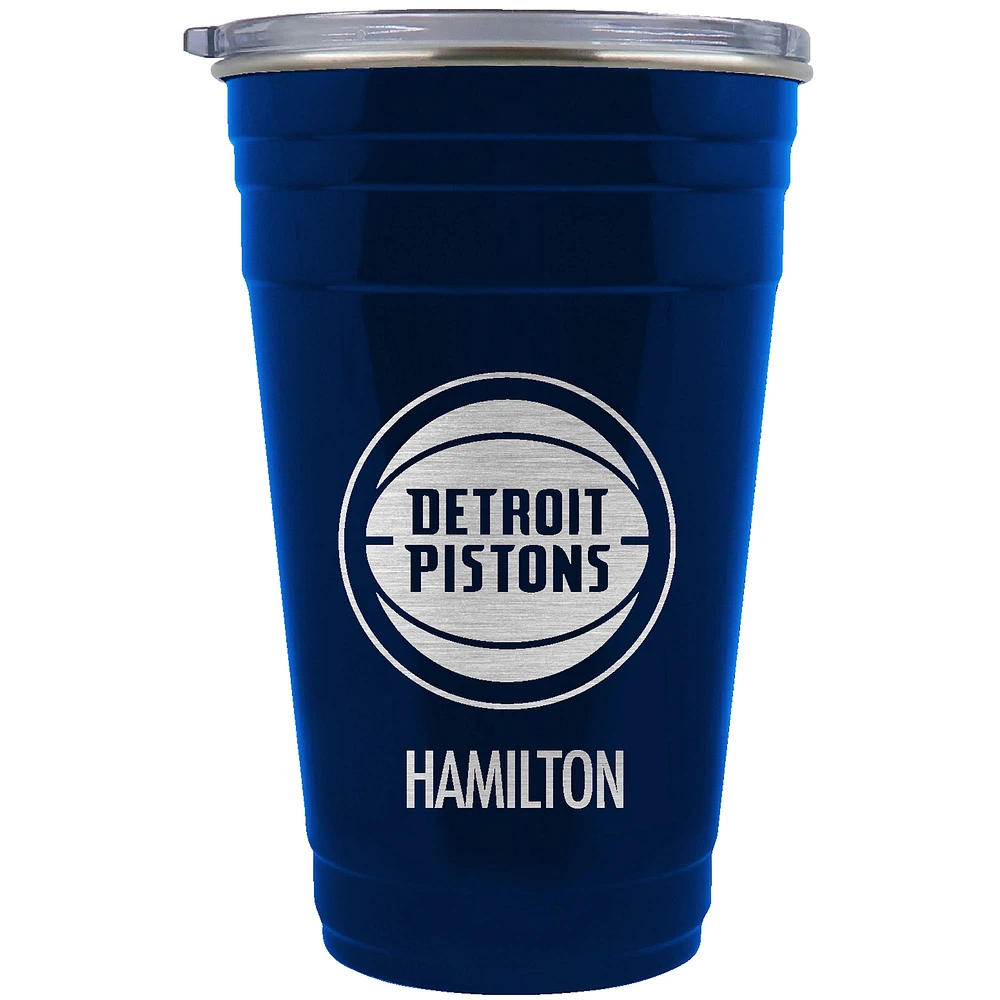 Detroit Pistons Team Logo 22oz. Personalized Tailgater Travel Tumbler