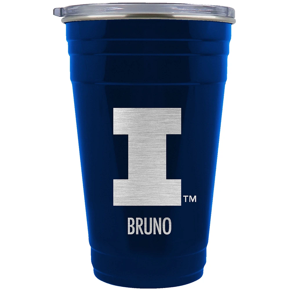 Illinois Fighting Illini Team Logo 22oz. Personalized Tailgater Travel Tumbler