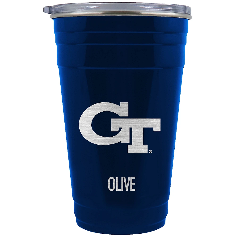 Georgia Tech Yellow Jackets Team Logo 22oz. Personalized Tailgater Travel Tumbler