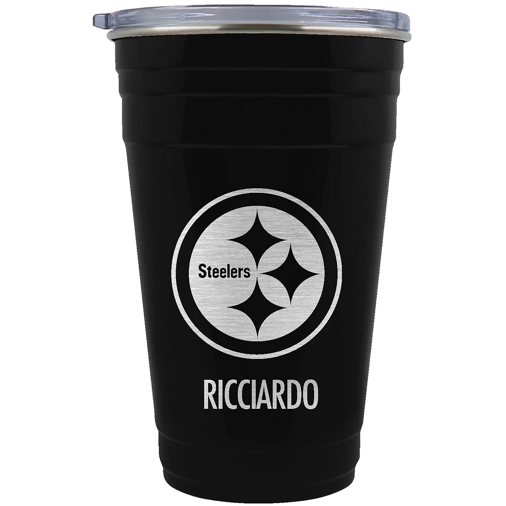 Pittsburgh Steelers Team Logo 22oz. Personalized Tailgater Travel Tumbler