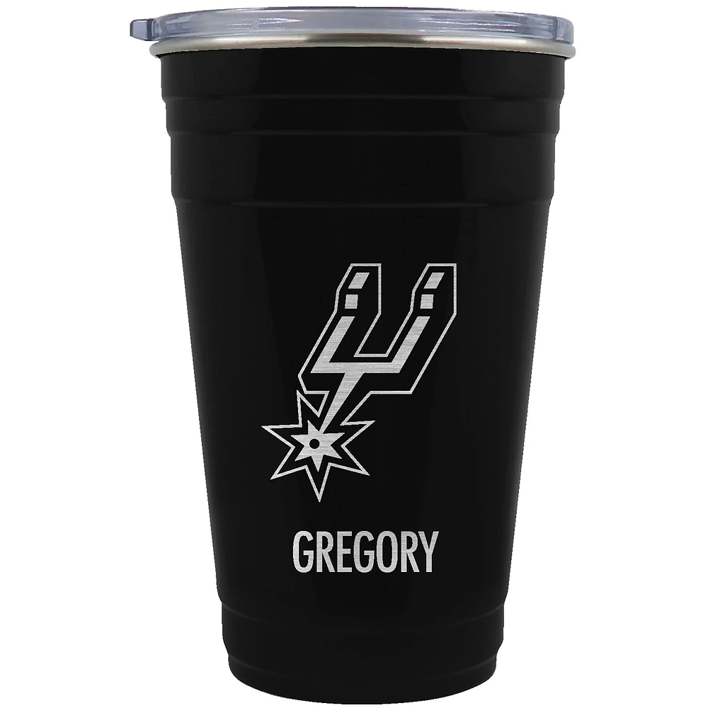San Antonio Spurs Team Logo 22oz. Personalized Tailgater Travel Tumbler