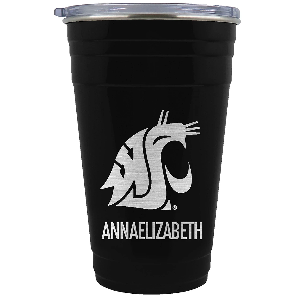 Washington State Cougars Team Logo 22oz. Personalized Tailgater Travel Tumbler