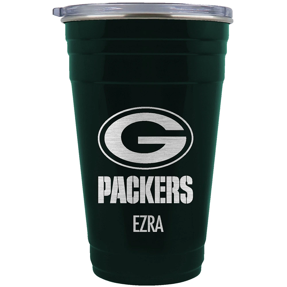 Green Bay Packers Team Logo 22oz. Personalized Tailgater Travel Tumbler