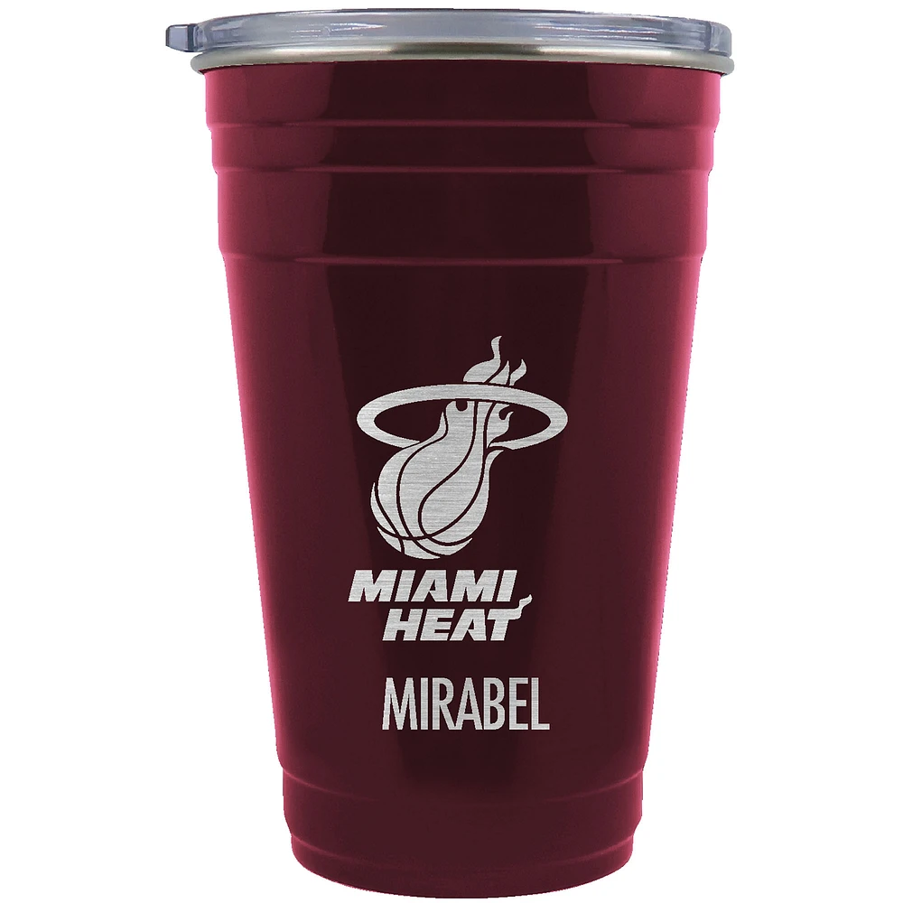 Miami Heat Team Logo 22oz. Personalized Tailgater Travel Tumbler