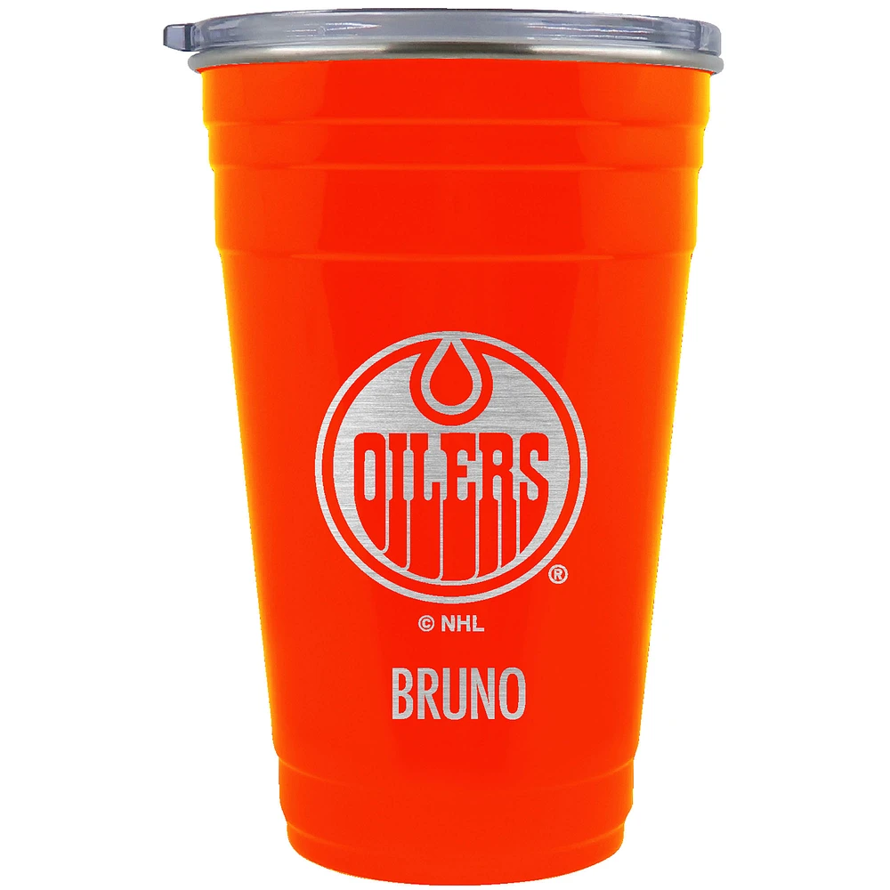 Edmonton Oilers Team Logo 22oz. Personalized Tailgater Travel Tumbler