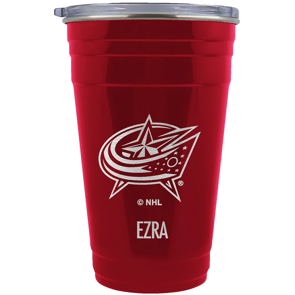 Columbus Blue Jackets Team Logo 22oz. Personalized Tailgater Travel Tumbler