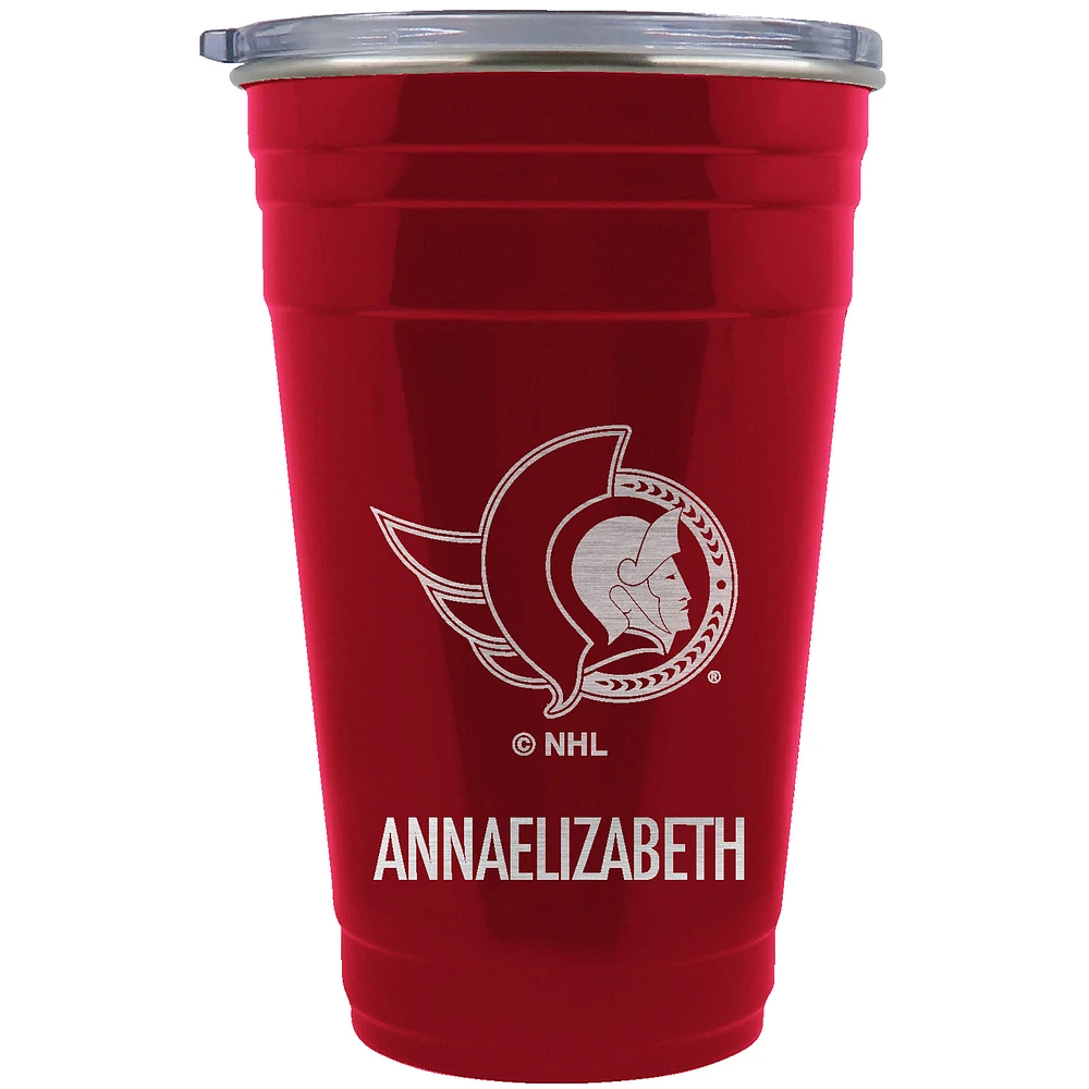 Ottawa Senators Team Logo 22oz. Personalized Tailgater Travel Tumbler