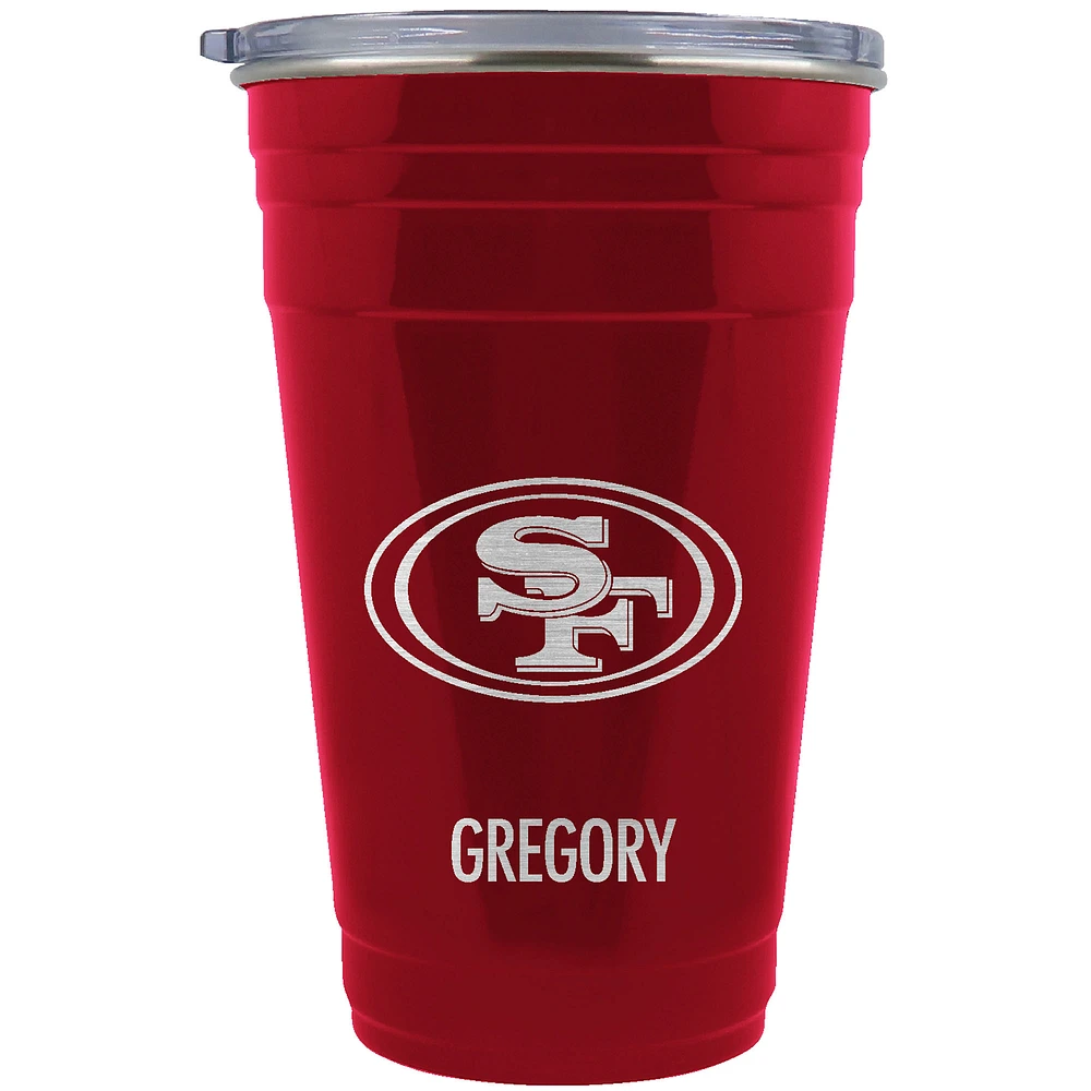 San Francisco 49ers Team Logo 22oz. Personalized Tailgater Travel Tumbler