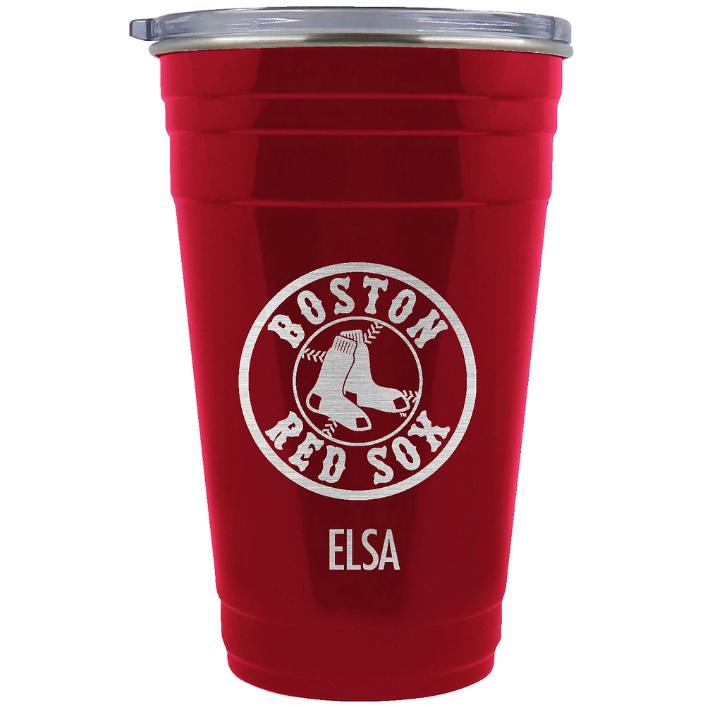 Boston Red Sox Team Logo 22oz. Personalized Tailgater Travel Tumbler