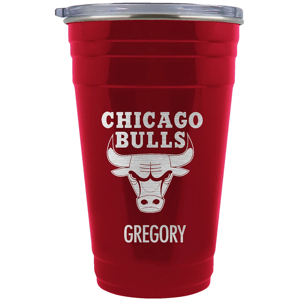 Chicago Bulls Team Logo 22oz. Personalized Tailgater Travel Tumbler