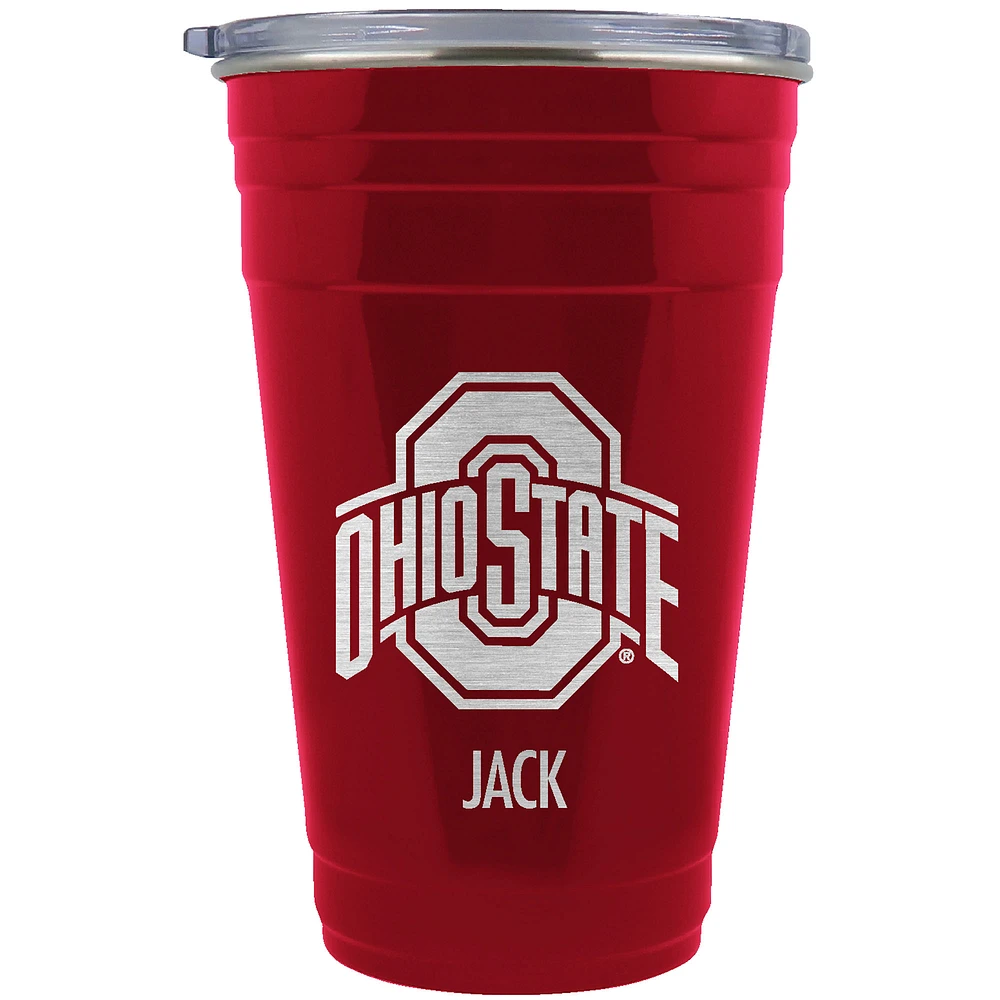 Ohio State Buckeyes Team Logo 22oz. Personalized Tailgater Travel Tumbler